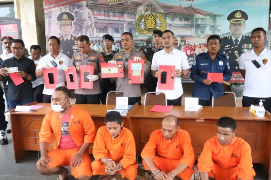 Polres Gianyar Berhasil Ungkap Kasus Pencurian Granit dan Curanmor