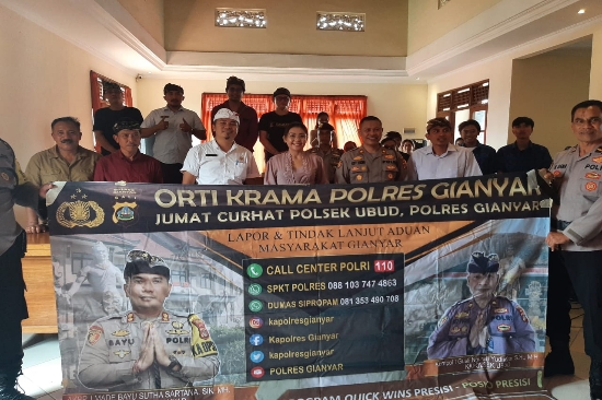 Sambangi Desa Sayan, Polsek Ubud gelar Jumat Curhat