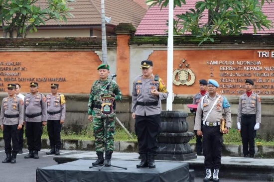 Tingkatkan Jiwa Nasionalisme Polres Karangasem Sinergi Dengan Kodim 1623