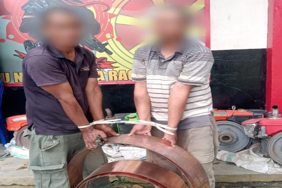 Curi Plat Tembaga, Polisi Amankan Dua Orang Buruh Bangunan