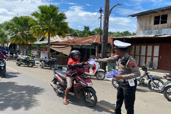 Jelang KTT ASEAN Summit ke-42, Polantas Polres Mabar Edarkan Pemberitahuan Rekayasa Lalin