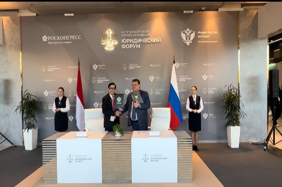 Indonesia dan Rusia Tandatangani MoU Kerja Sama di Bidang Hukum