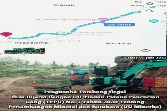Tambang Pasir Diduga Ilegal Milik “BS & KS” di Desa Bareng Rogojampi, terus Beroperasi
