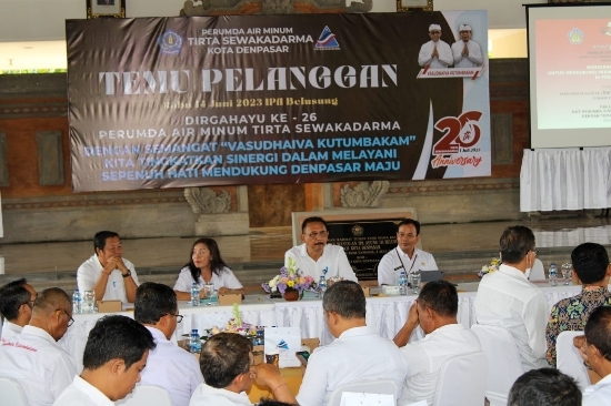 Rangkaian Hut ke-26, Perumda Air Minum Tirta Sewakadarma Gelar Temu Pelanggan