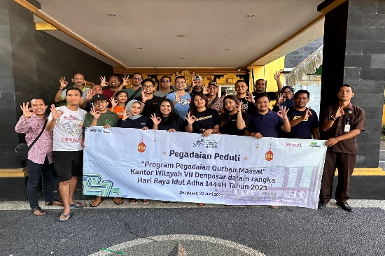 Pegadaian Kanwil VII Denpasar Gelar Aksi Berbagi Kasih di Hari Idul Adha 1444 H