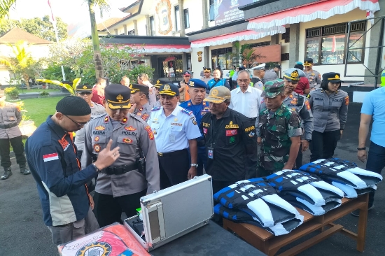 Siaga Penanggulangan Bencana Alam, Polres Bangli Gelar Apel Perlengkapan Sarpras
