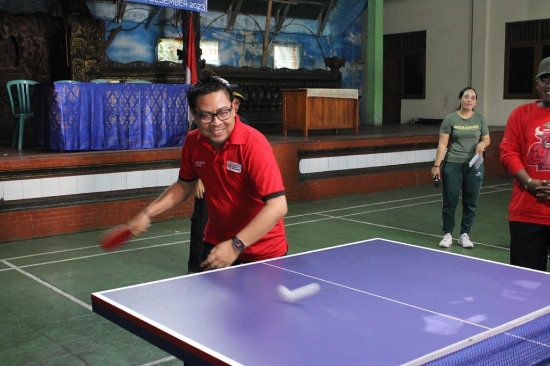 Wawali Arya Wibawa Buka Tenis Meja Antar Dusun se-Dauh Puri Kauh