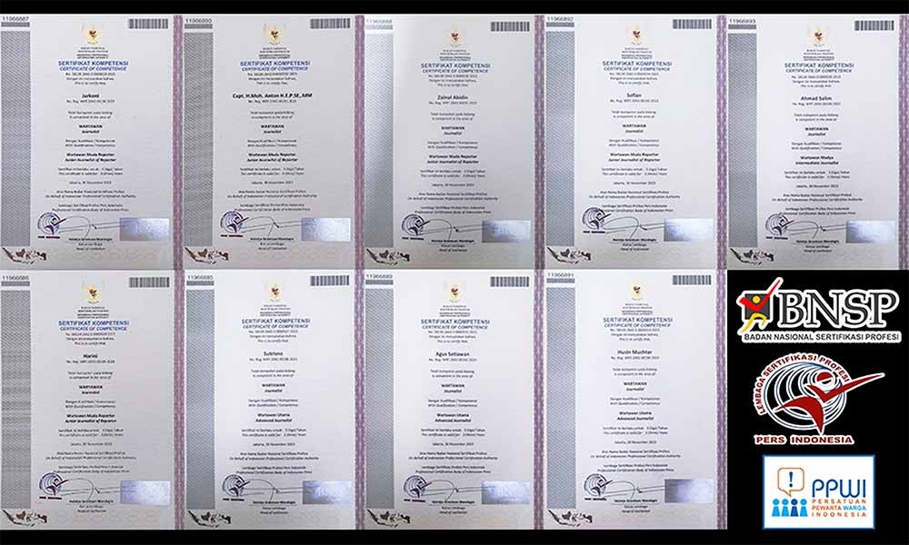 Sertifikat BNSP untuk Anggotanya Telah Terbit, PPWI Ucapkan Selamat kepada Peserta SKW