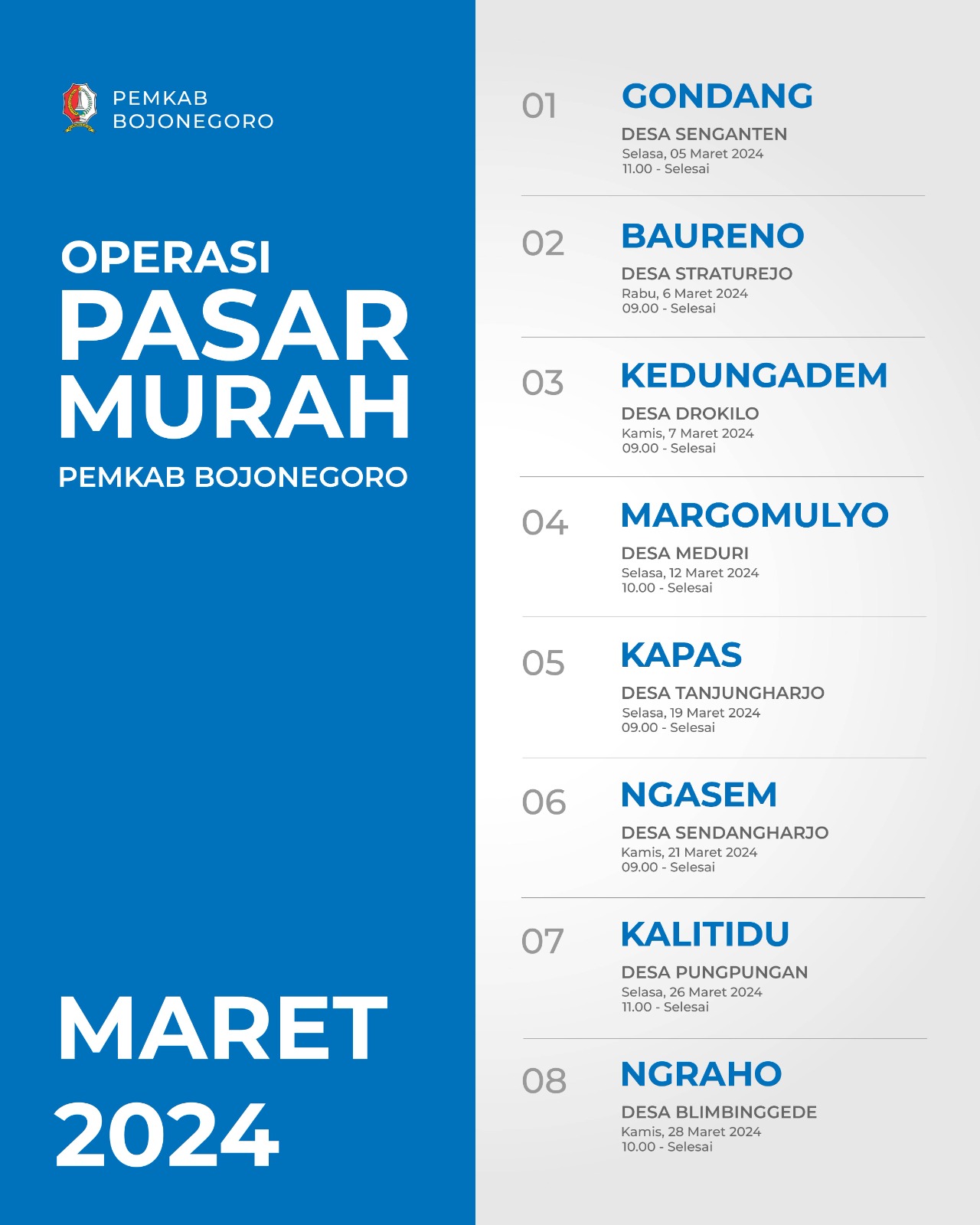 Pemkab Bojonegoro terus Gelar Pasar Murah untuk Tekan Inflasi, Ringankan Beban Ekonomi Warga
