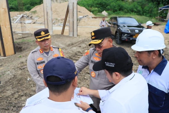 Kapolres Mabar Dampingi Kapolda NTT Tinjau Pembangunan Rumah Susun Polres Mabar