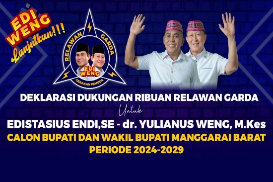 Besok Ribuan Anak Muda Deklarasi Dukung Lanjutkan Edi Weng