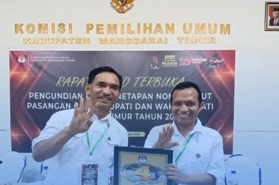 Paket MERDU Resmi dapat Nomor Urut 4 Pilkada Manggarai Timur Periode 2024-2029