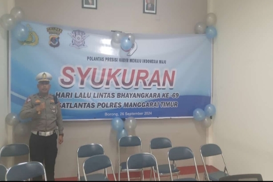 Satlantas Polres Manggarai Timur Gelar Syukuran HUT Lalu Lintas ke-69
