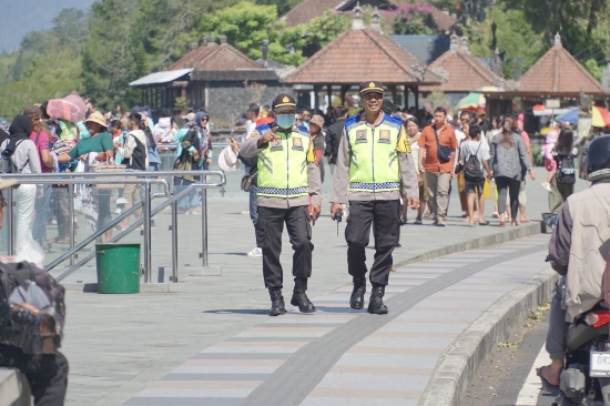 Polres Bangli Amankan Kunjungan di Obyek Wisata Kintamani Pasca Manis Kuningan