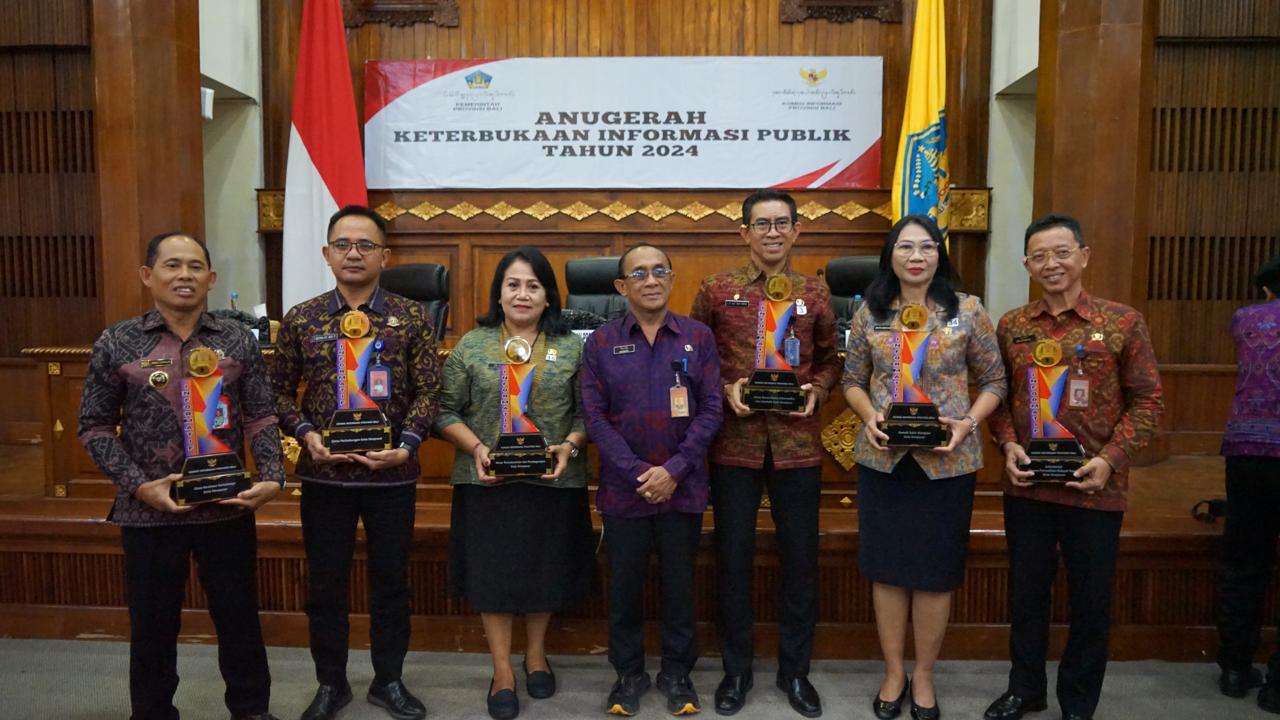 Lima Badan Publik Kota Denpasar Raih Penghargaan Anugerah Keterbukaan Informasi Publik Tahun 2024