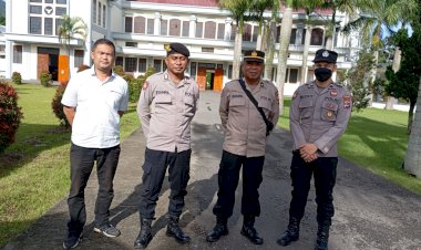 Jelang Natal dan Tahun Baru, Polres Manggarai Amankan Ibadah Minggu di Kota Ruteng