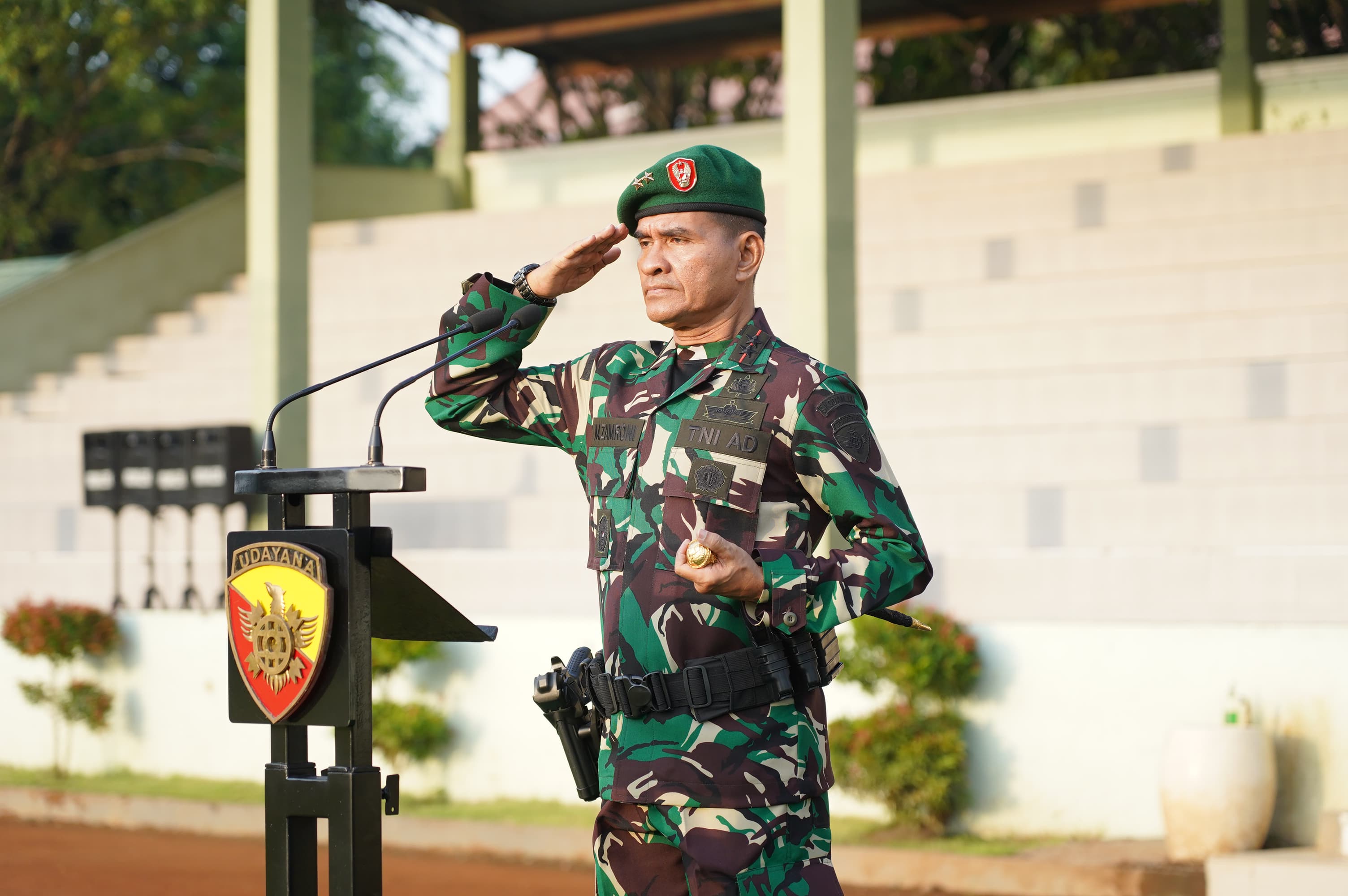 Pangdam Zamroni Pimpin Upacara Bendera 17an Awal Tahun 2025