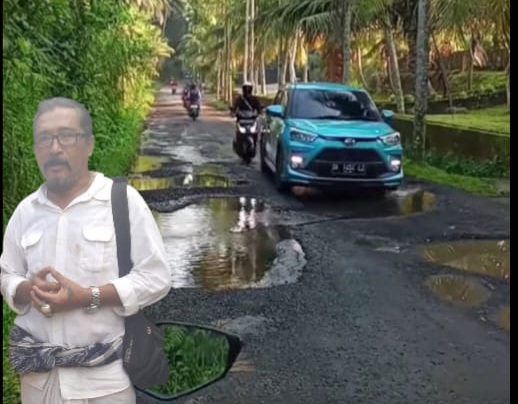 Jero Mangku Dalang Samirana: Jalan Rusak dan Berlubang di Depan Pura Pengukur Ukuran Segera Diperbaiki, Jangan Menunggu Korban Jiwa