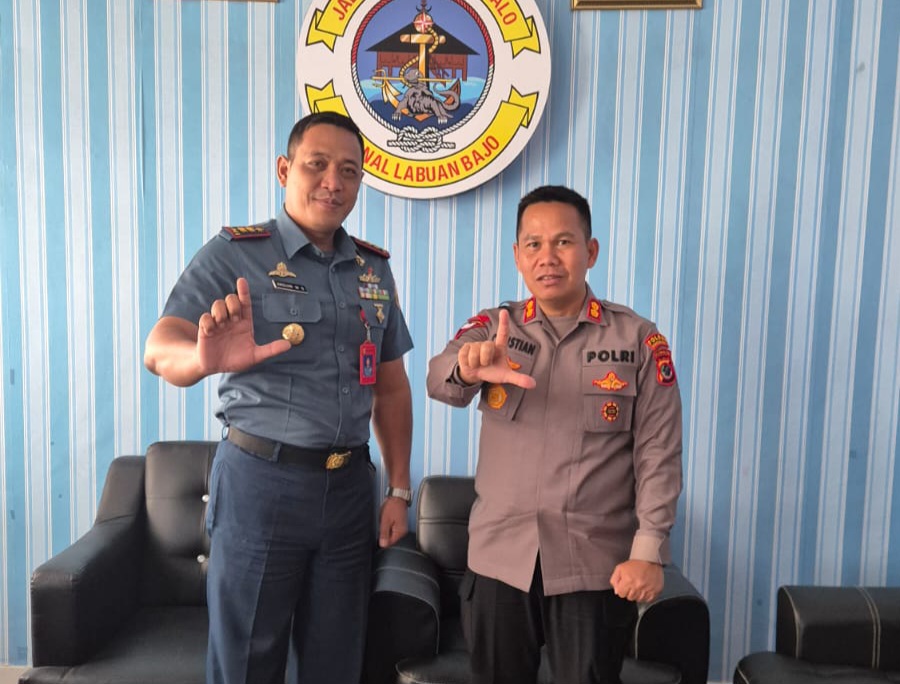 Perkuat Sinergitas TNI-POLRI, Kapolres Mabar Kunjungi Lanal Labuan Bajo