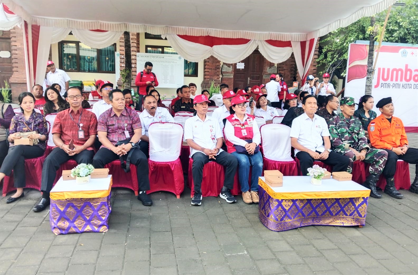 Danramil 1611-07/Denbar, Hadiri Jumbara 3 PMR PMI Kota Denpasar dan Peringatan HUT Ke-29 PMI