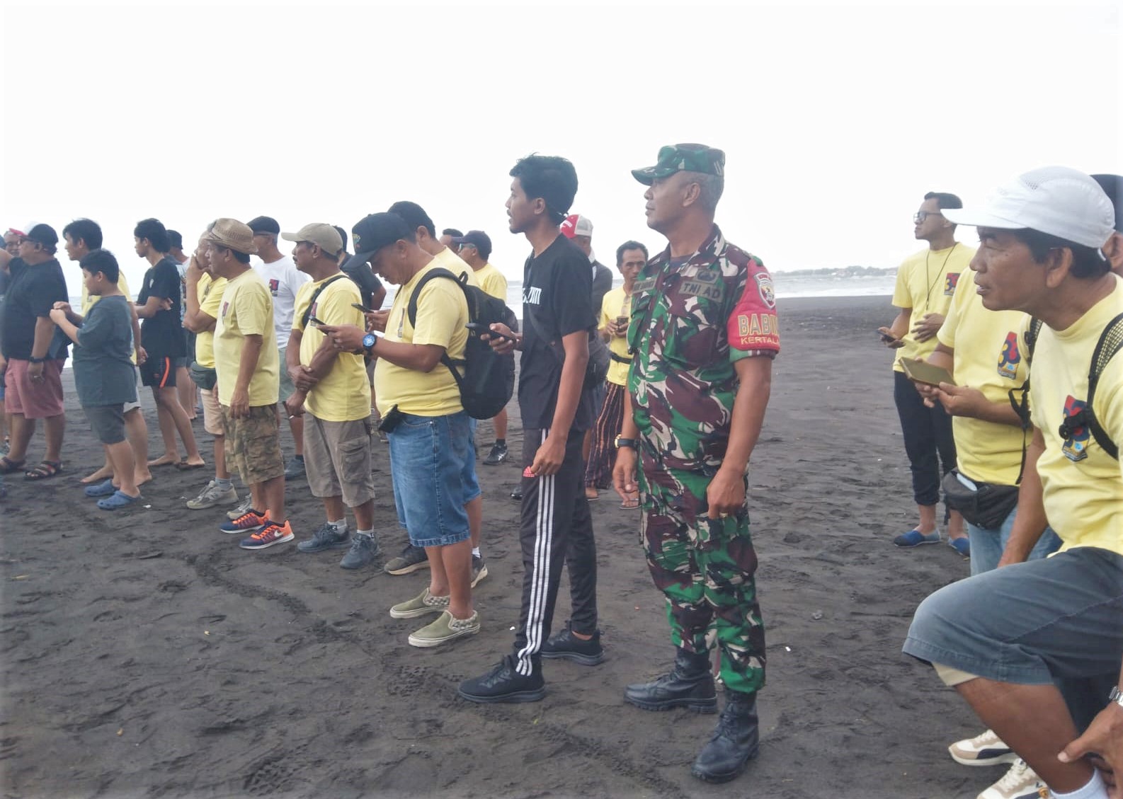 Memperingati Hari World Wide Beetle Day, Babinsa Atensi Gelar Pelepasan Tukik dan Bersih-bersih Pantai