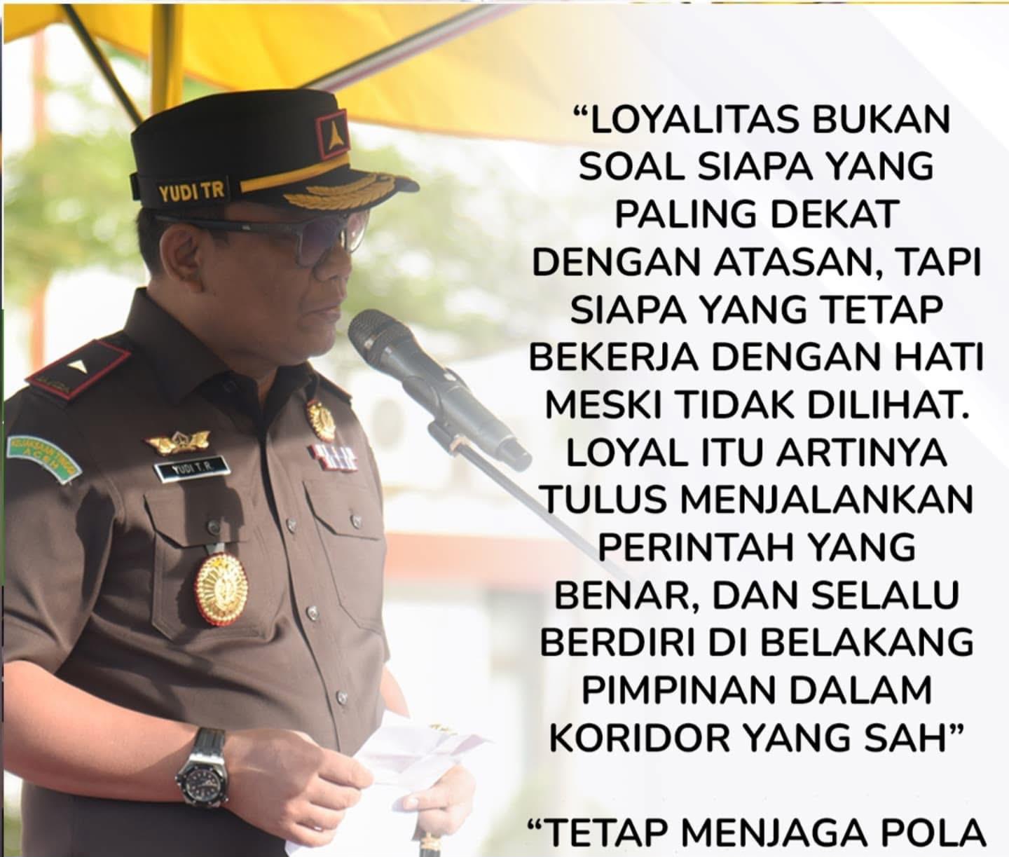 Pimpin Apel Pagi, Kajati Aceh Tekankan Pola Hidup Sederhana dan Loyal