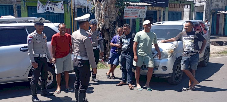 Satlantas Polres Manggarai Gelar Patroli KRYD dan Imbauan Kamseltibcar Lantas di Kota Ruteng