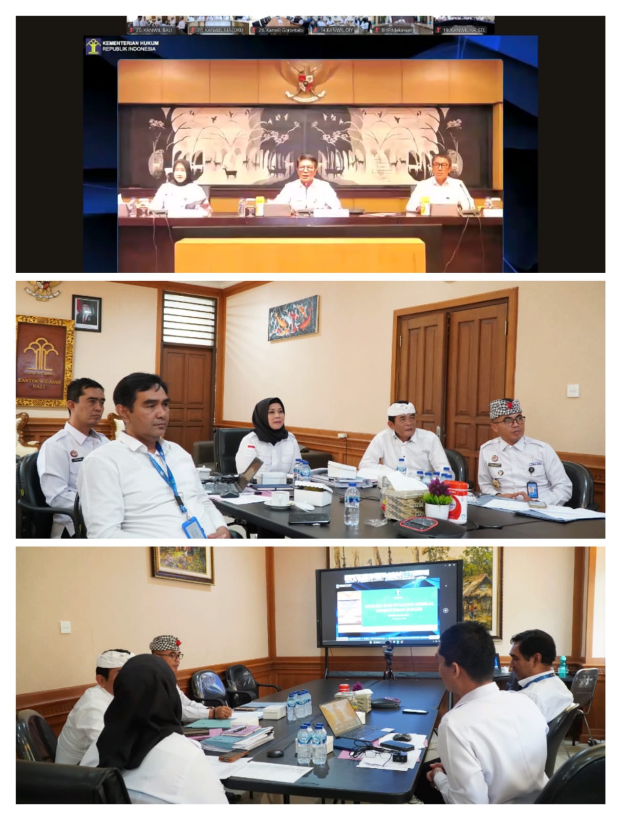 Anev Kemenkum Triwulan III, Kanwil Bali Paparkan Capaian Kinerja dan Inovasi MIPC Artha Karya