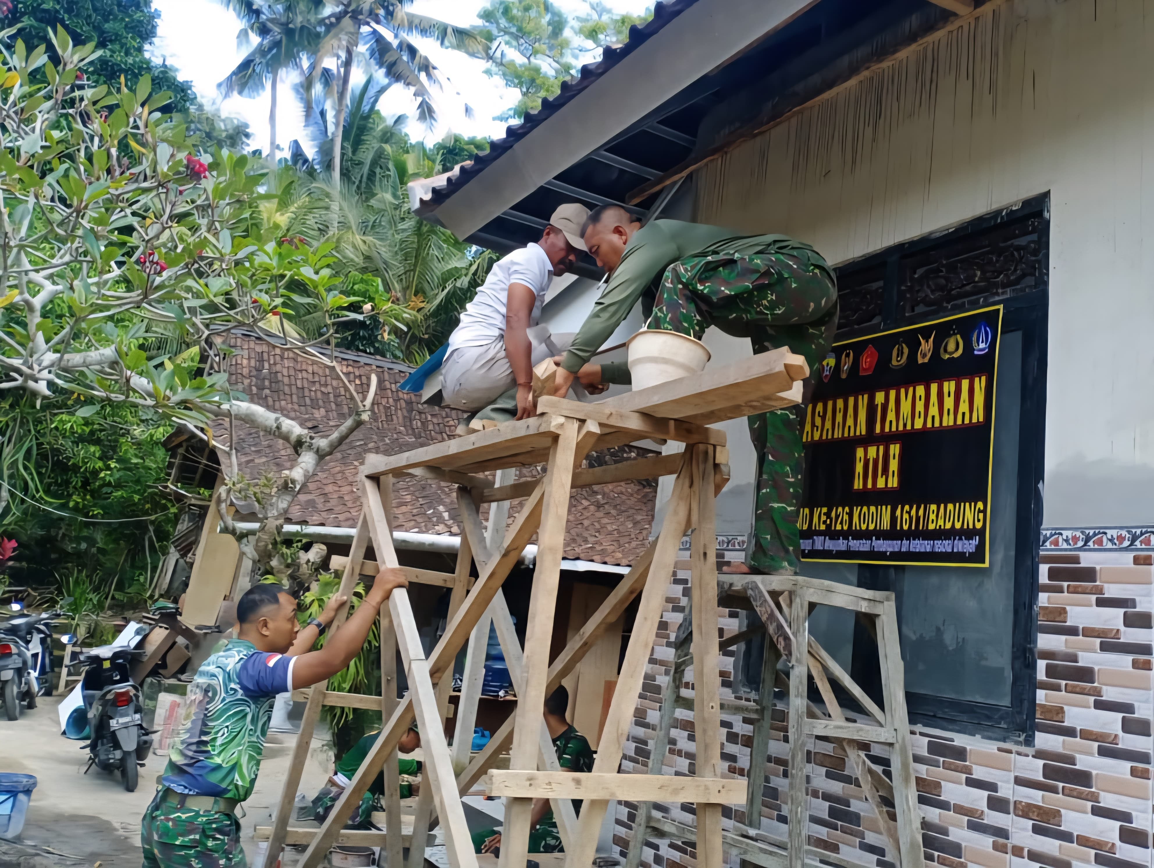 TMMD Kodim 1611/Badung Laksanakan Pembangunan Infrastruktur dan RTLH di Desa Bongkasa Pertiwi