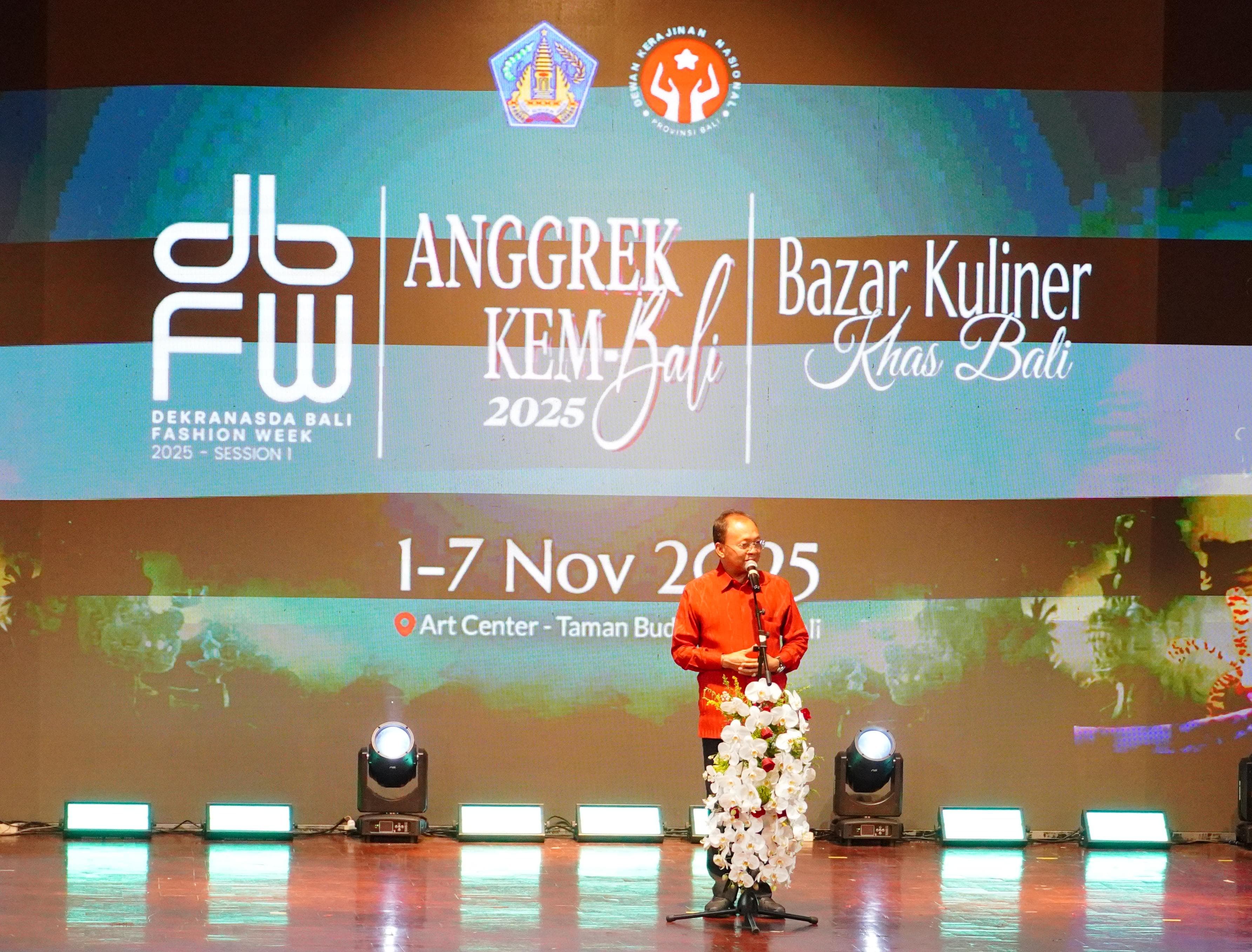 Gubernur Koster Buka Dekranasda Bali Fashion Week 2025, Festival Anggrek Kem-Bali, dan Bazar Kuliner Khas Bali