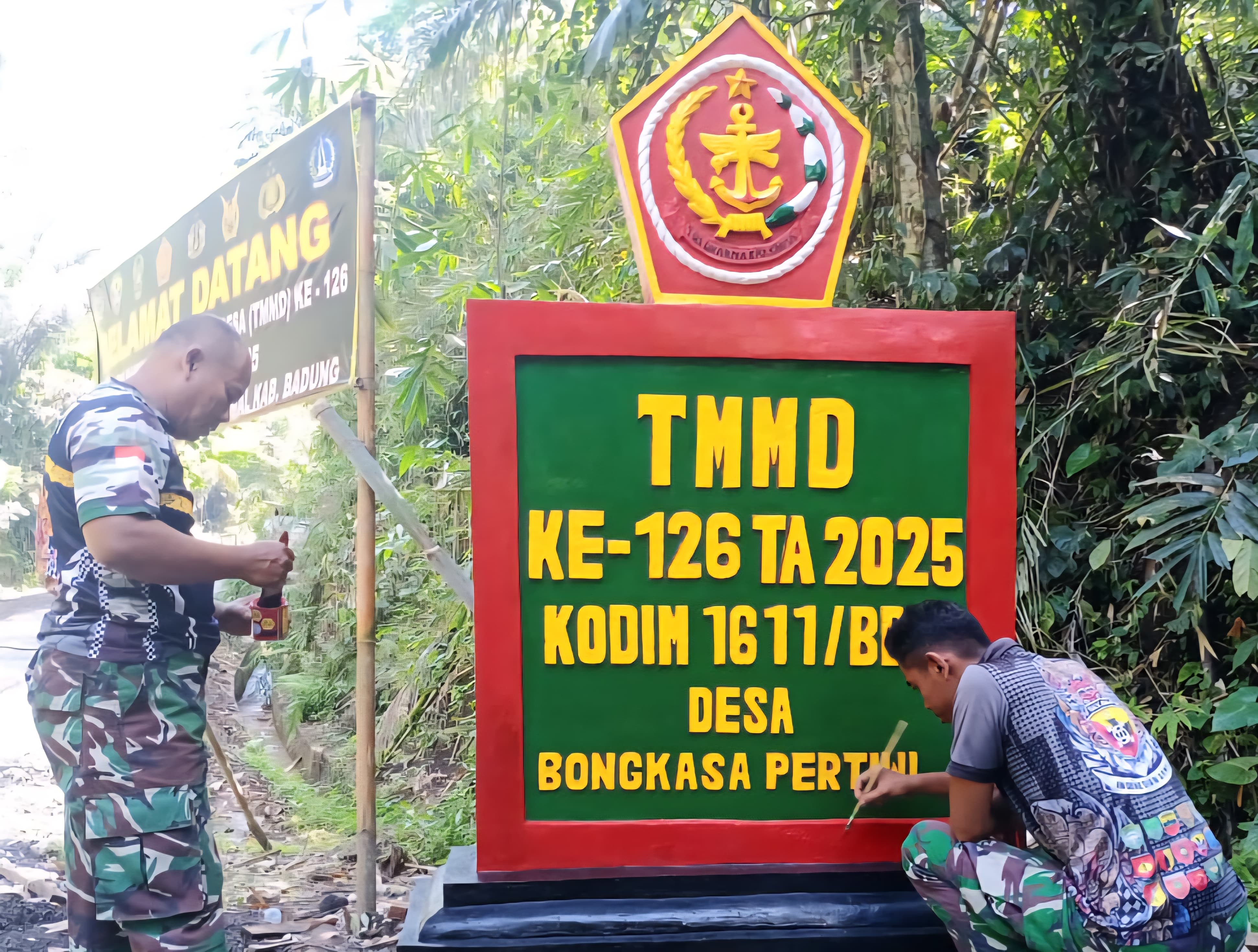 Pengerjaan Infrastruktur Jalan oleh Satgas TMMD Ke-126 Kodim 1611/Badung Hampir Sepenuhnya Rampung