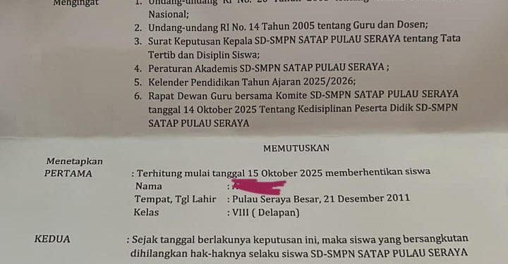 Guru Denda Rp50 Juta, Siswa Malah Dihukum Dikeluarkan: Begini Kata Dinas Pendidikan Mabar
