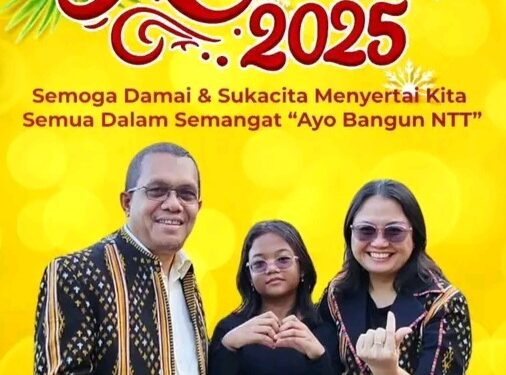 Gubernur NTT Melki Laka Lena bersama Keluarga Ucapkan Selamat Natal 2025 dan Tahun Baru 2026 bagi Seluruh Masyarakat NTT