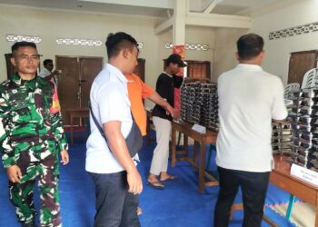 Babinsa Kopda Herman Dampingi Uji Coba Makan Bergizi Gratis Sukses Dilaksanakan di SMK Wirabakti