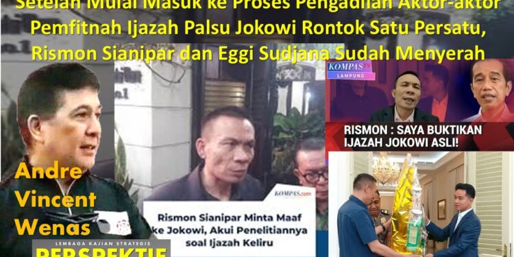 Setelah Mulai Masuk ke Proses Pengadilan Aktor-aktor Pemfitnah Ijazah Palsu Jokowi Rontok Satu Persatu, Rismon Sianipar dan Eggi Sudjana sudah Menyerah