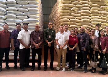 Jelang Hari Raya Nyepi dan Idul Fitri, Pemkot Denpasar Monitoring Stok Pangan di Gudang Bulog Sempidi