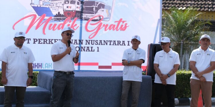 Mudik Aman Berbagi Harapan” PTPN 1 Regional 1 Lepas Tiga Bus Mudik Gratis