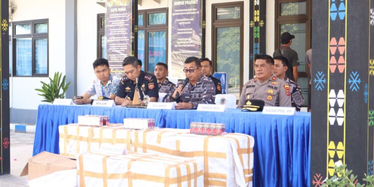 Sinergi TNI AL, Polri, dan Bea Cukai Gagalkan Penyelundupan 112 Ribu Batang Rokok Ilegal di Labuan Bajo