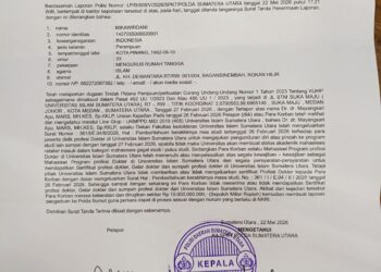 Dokter Muda UISU Laporkan Dekan ke Polda Sumut