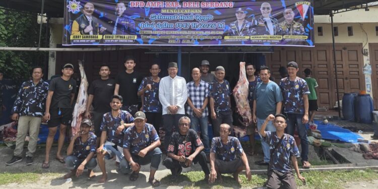 Hari Idul Adha 1447, HAMPI DPD Deli Serdang Berbagi Hewan Qurban kepada Masyarakat dan Abang Becak di Lubuk 