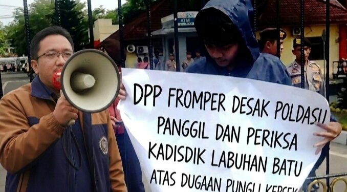 DPP FROMPER Desak Poldasu Panggil dan Periksa Kadisdik Labuhan Batu Atas Dugaan Pungli Kepsek