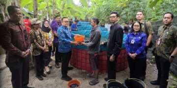Perkuat Ketahanan Pangan, DPKP Kota Denpasar Serahkan Sarana Prasarana Budidaya Ikan untuk Pokdakan