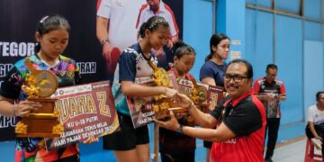 Turnamen Tenis Meja Hari Pajak Resmi Ditutup, Desa Tegal Kertha dan Desa Sumerta Kaja Juara
