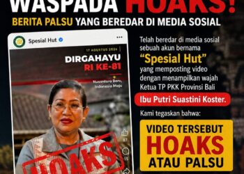 HOAKS, Video Ny. Putri Koster Umumkan Undian HUT RI ke-81 BPD Bali Dibuat dengan AI